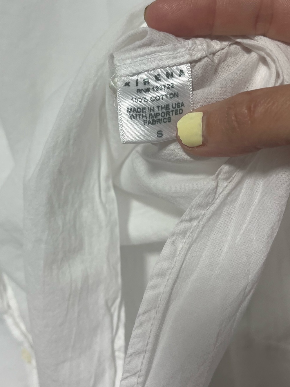 Xirena Beau button down collared classic cotton shirt white size S - Picture 6 of 8